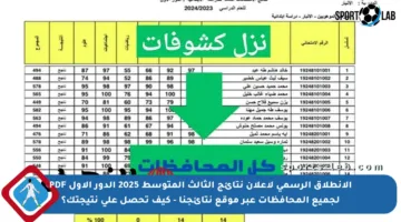 الانطلاق الرسمي لإعلان نتائج الثالث المتوسط 2025 الدور الأول PDF لجميع المحافظات عبر موقع نتائجنا – كيف تحصل على نتيجتك؟